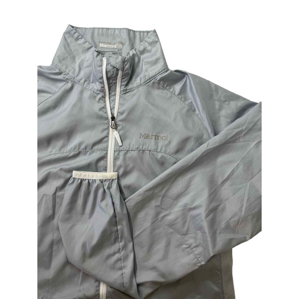 Marmot Women's S Full Zip Windbreaker Jacket Silver Gray Gorpcore Lightweight